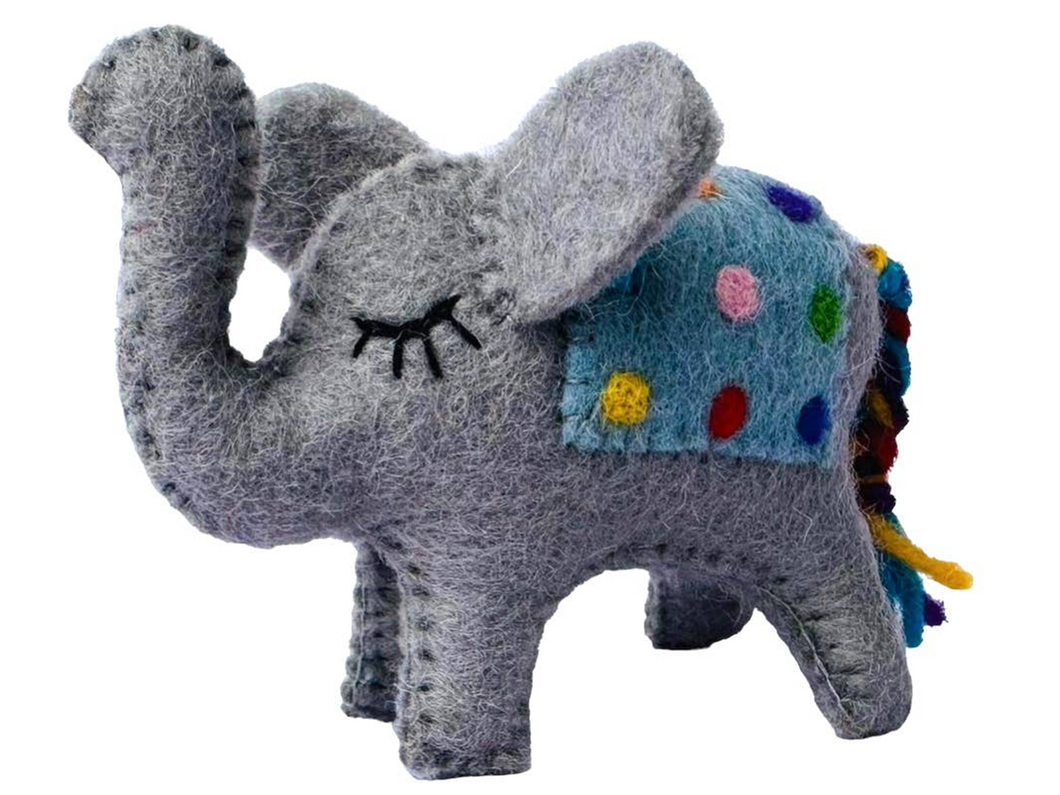 Gray Elephant Felt Ornament