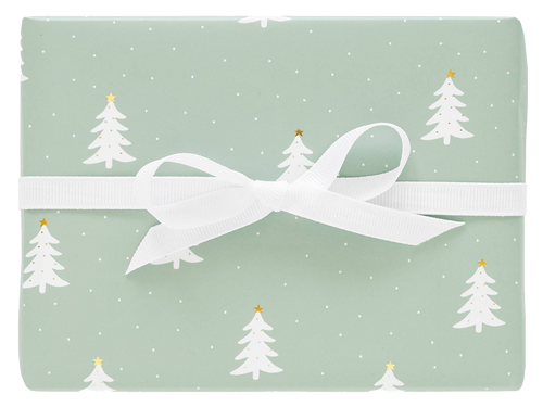 Green Christmas Tree Gift Wrap