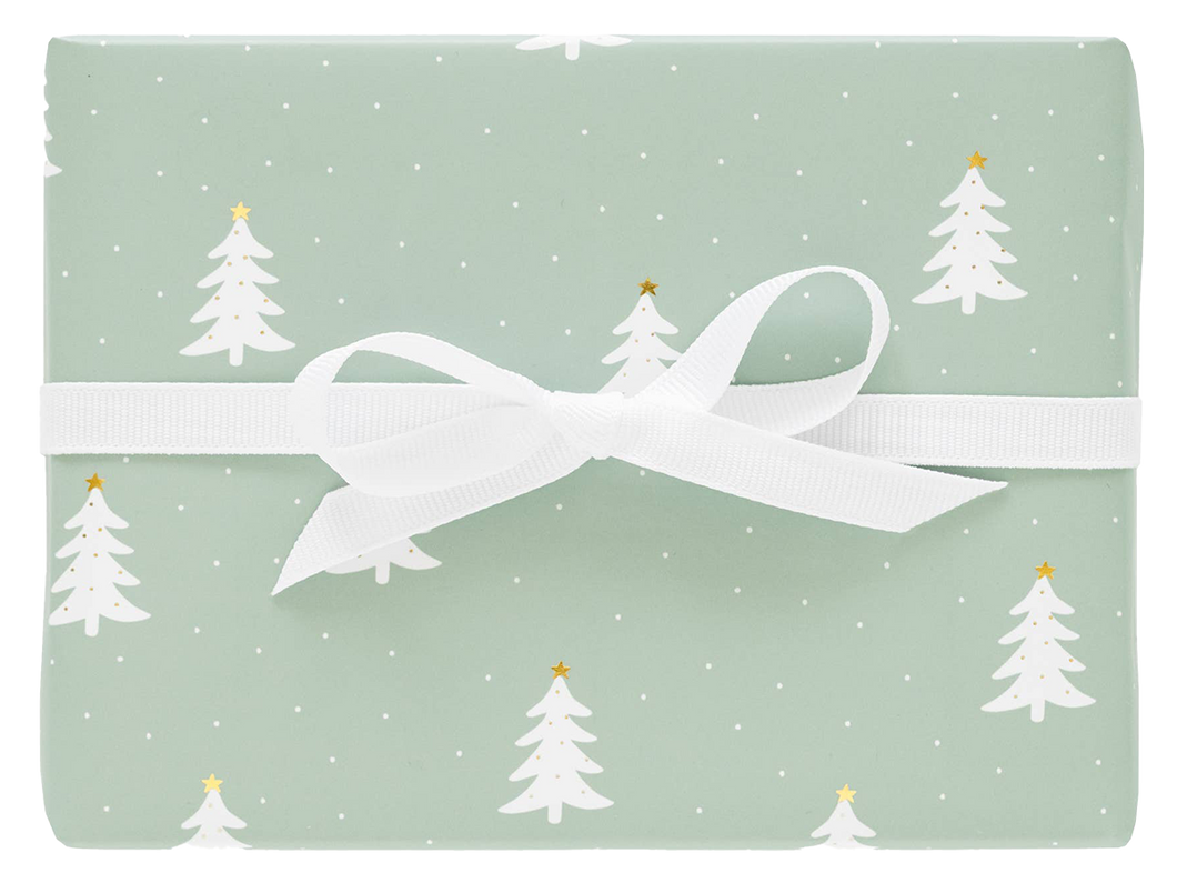 Green Christmas Tree Gift Wrap