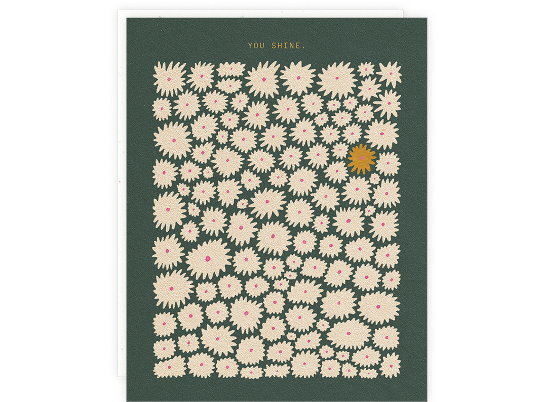 Green Daisies, Single Card