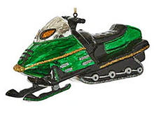 Snowmobile Glass Ornament