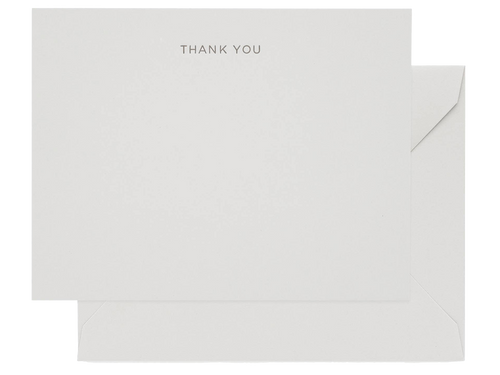 Grey Thank You, Boxed Set of 6