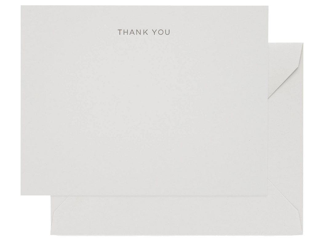 Grey Thank You, Boxed Set of 6