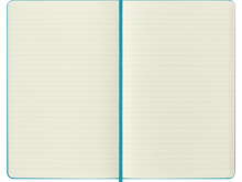 Large Hard Cover Ruled Notebook, Reef Blue
