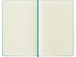 Large Hard Cover Ruled Notebook, Reef Blue
