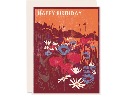 Wildflowers Happy Birthday, Single Card