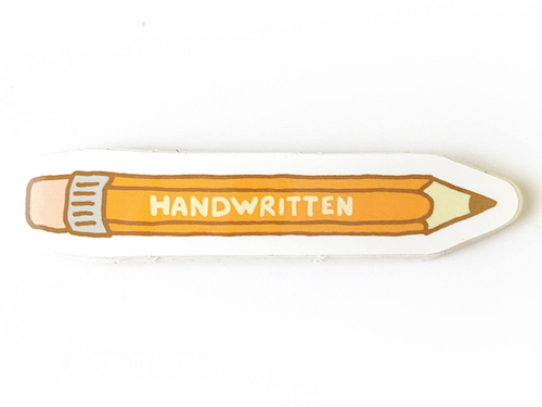 Handwritten Pencil Vinyl Sticker