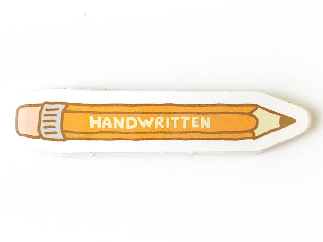 Handwritten Pencil Vinyl Sticker