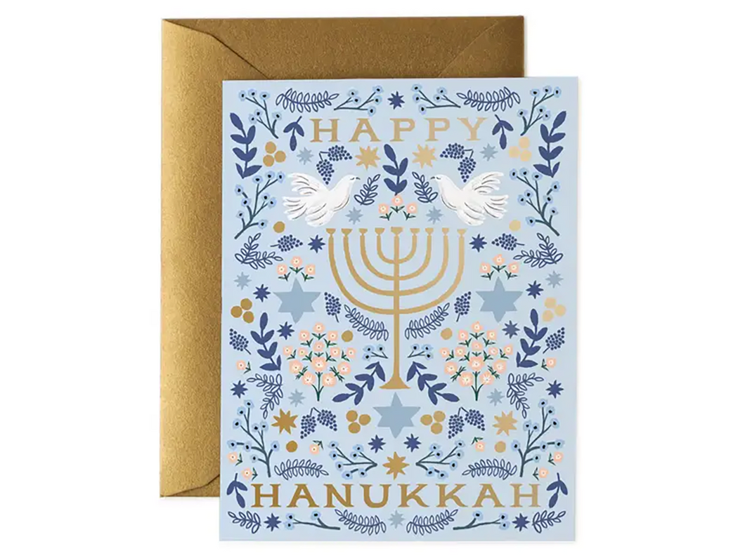 Hanukkah Menorah, Single Card