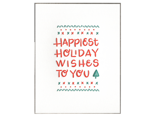 Happiest Holiday Wishes, Single Card