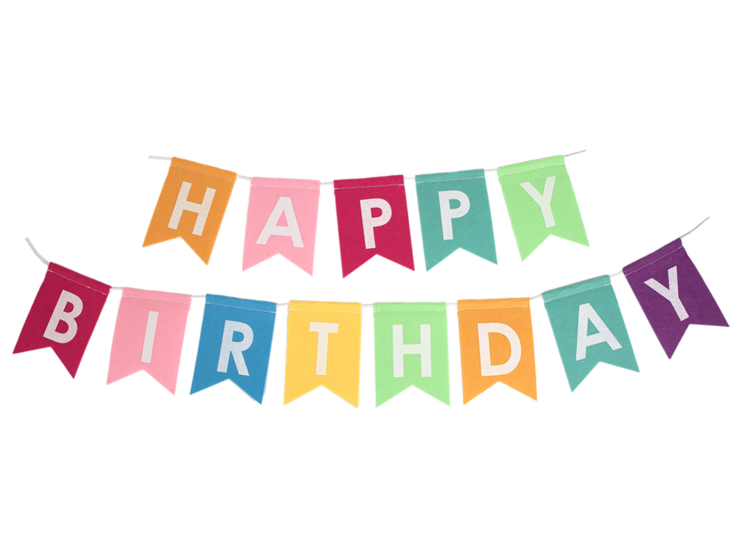 Happy Birthday Felt Banner