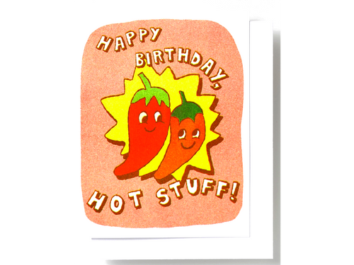 Happy Birthday Hot Stuff, Single Card