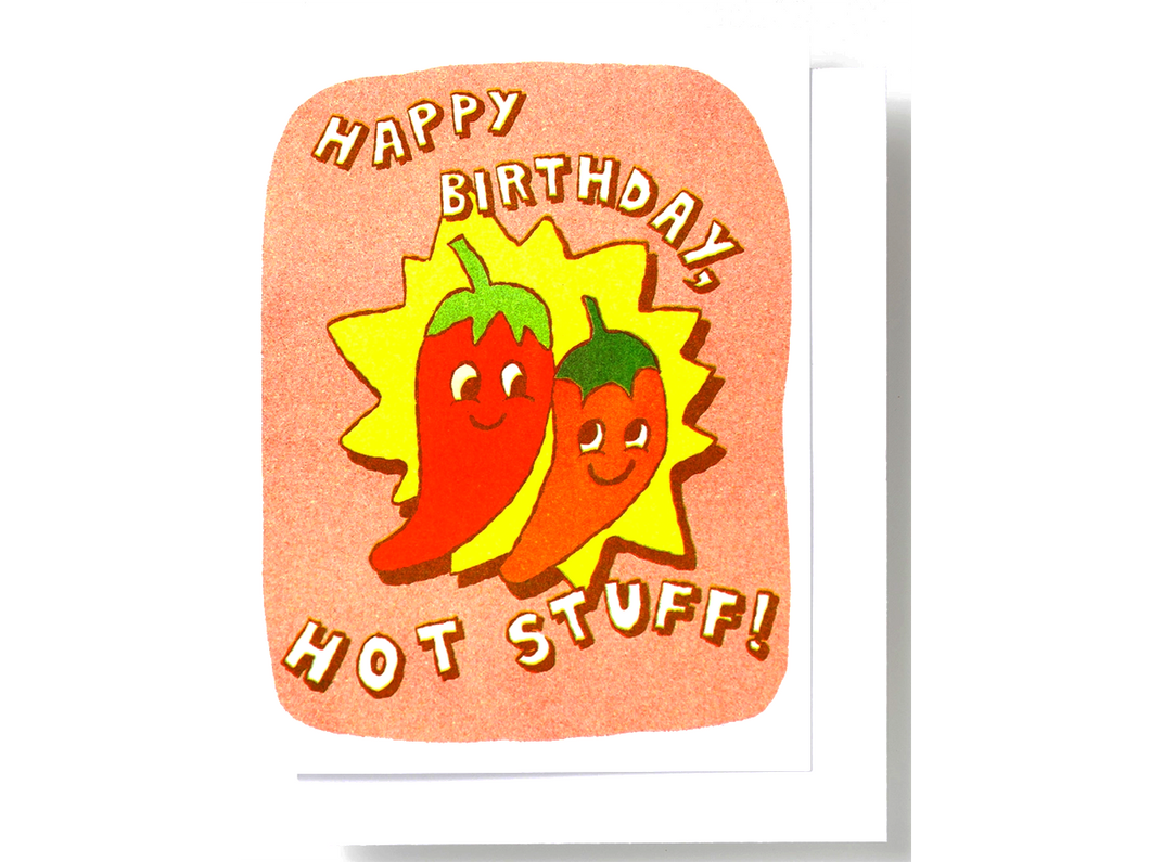 Happy Birthday Hot Stuff, Single Card
