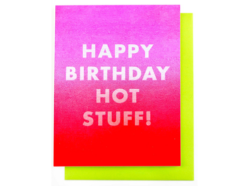 Happy Birthday Hot Stuff, Single Card