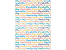 Happy Birthday Script, Continuous Wrapping Paper
