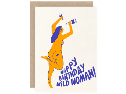 Happy Birthday Wild Woman, Single Card