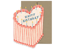 Heart Cake Birthday, Single Card