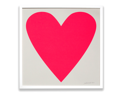 Neon Heart Art Print, 50x50cm