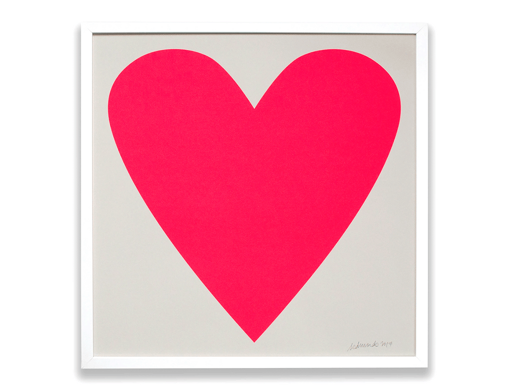 Neon Heart Art Print, 50x50cm