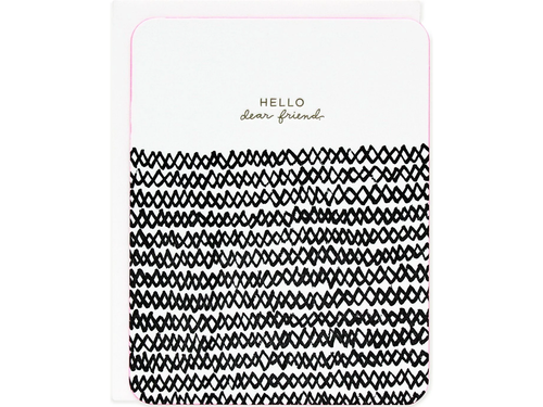 Hello Zigzag Pattern, Single Card