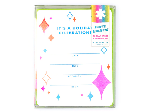 Fill-in-the-Blank Riso Invites, Holiday Party