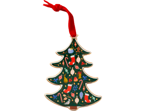 Holiday Tree Porcelain Ornament