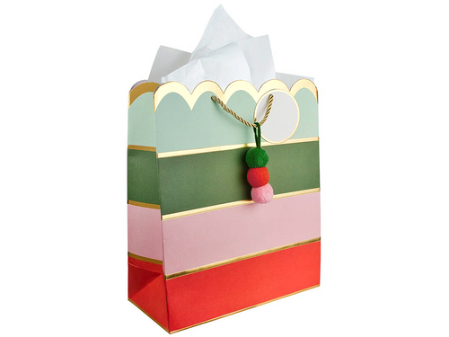 Holly Jolly Stripes, Large Gift Bag