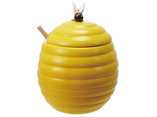 Honey Bee Honey Pot With Dipper