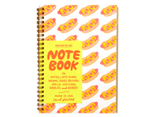 Hot Dogs Letterpress Spiral Notebook