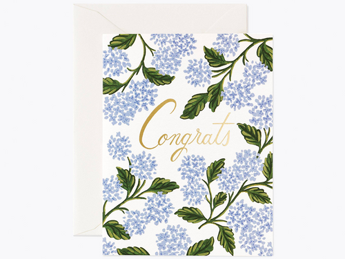 Hydrangea Congrats, Single Card