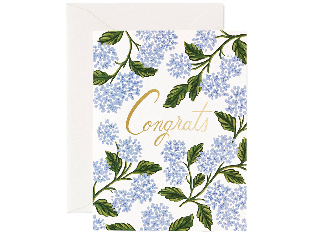 Hydrangea Congrats, Single Card