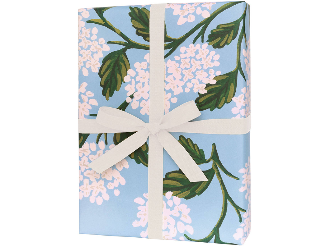 Hydrangea Gift Wrapping Sheet, Single Sheet