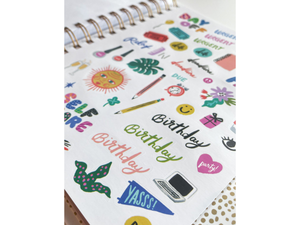 2024 Rainbow Hidden Spiral 12-Month Planner