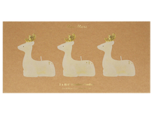 Small Ivory Reindeer Candles