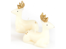 Small Ivory Reindeer Candles
