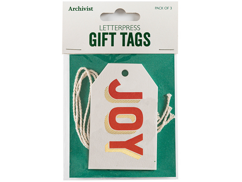 Joy Gift Tags, Pack of 3