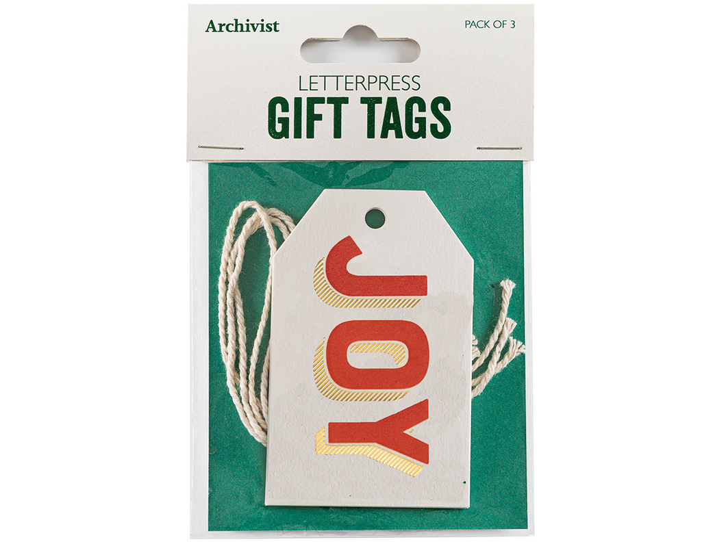 Joy Gift Tags, Pack of 3
