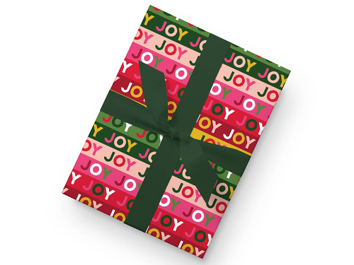 Joy Holiday Gift Wrap, Set of 3 Sheets