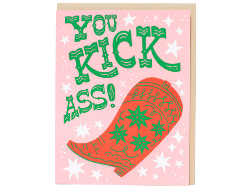 Kick Ass Cowboy Boot, Single Card