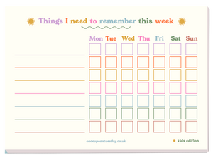 Kids Weekly Planner Pad