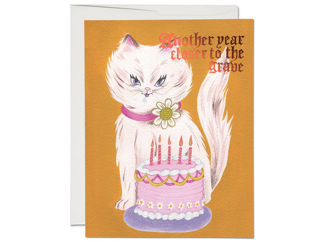 Kitty and Cake Birthday, Single Card