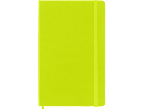 Large Hard Cover Ruled Notebook, Lemon Green