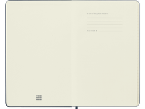 Large Hard Cover Dotted Notebook, Sapphire Blue