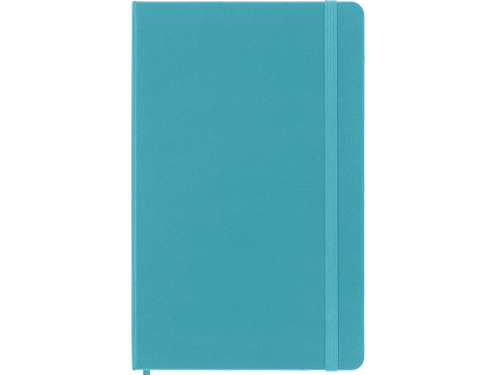 Large Hard Cover Plain Notebook, Reef Blue