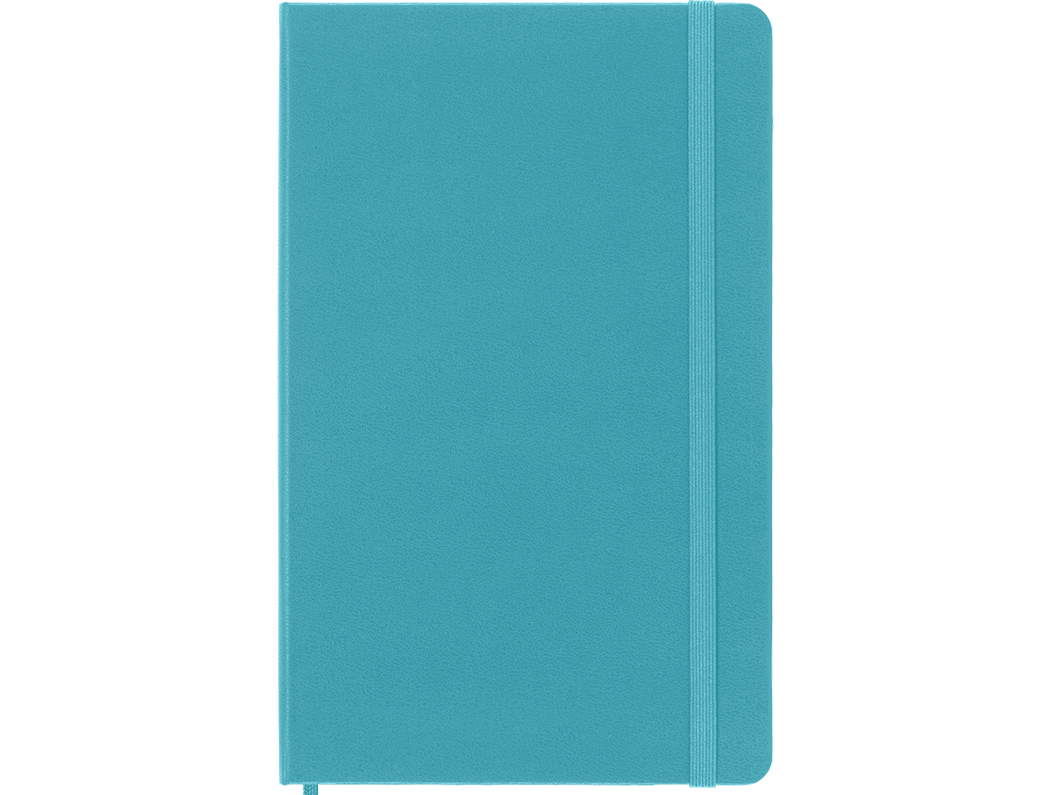 Large Hard Cover Plain Notebook, Reef Blue