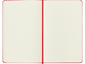 Large Hard Cover Plain Notebook, Red