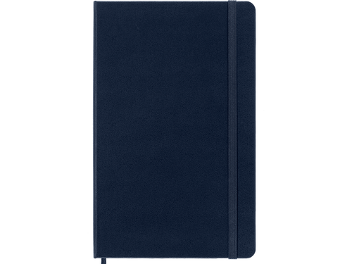 Large Hard Cover Dotted Notebook, Sapphire Blue