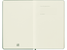 XLarge Hard Cover Plain Notebook, Myrtle Green