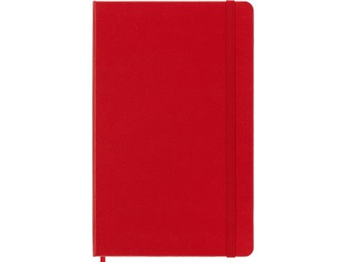 XLarge Hard Cover Plain Notebook, Scarlet