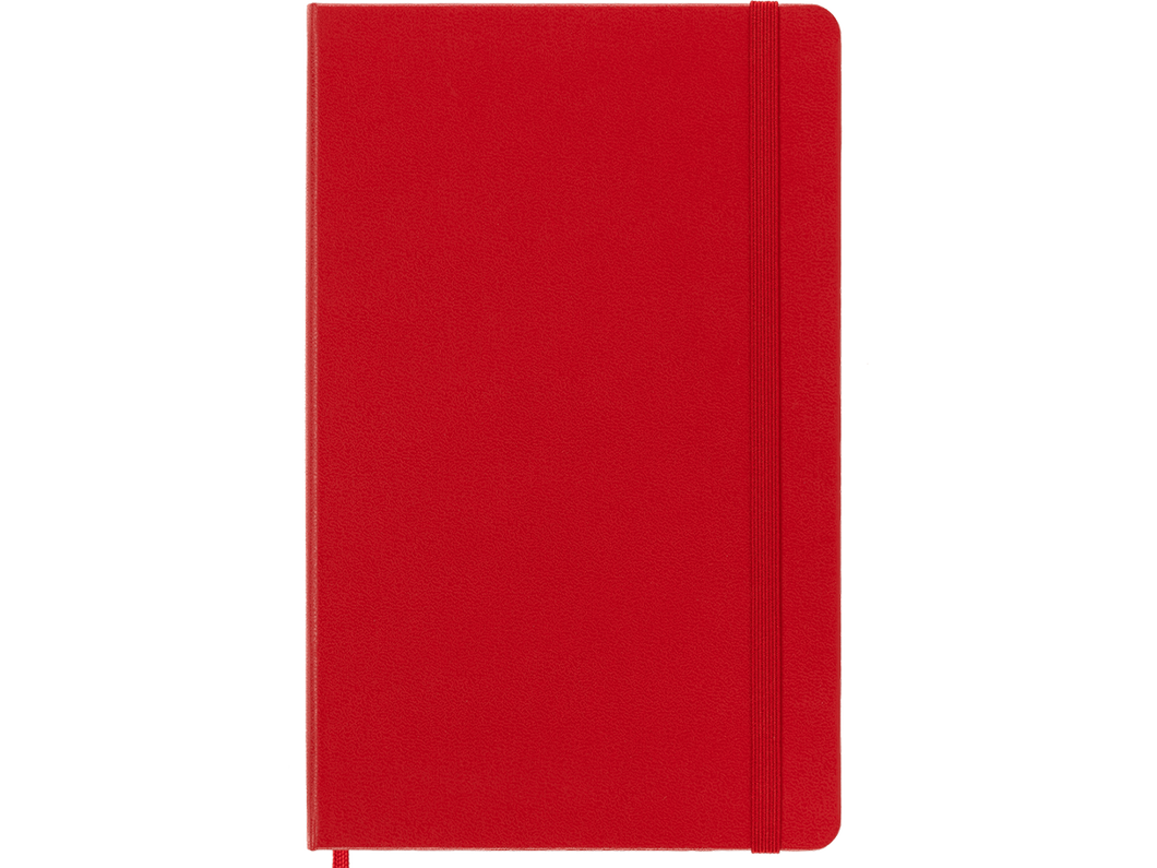 Large Hard Cover Plain Notebook, Red